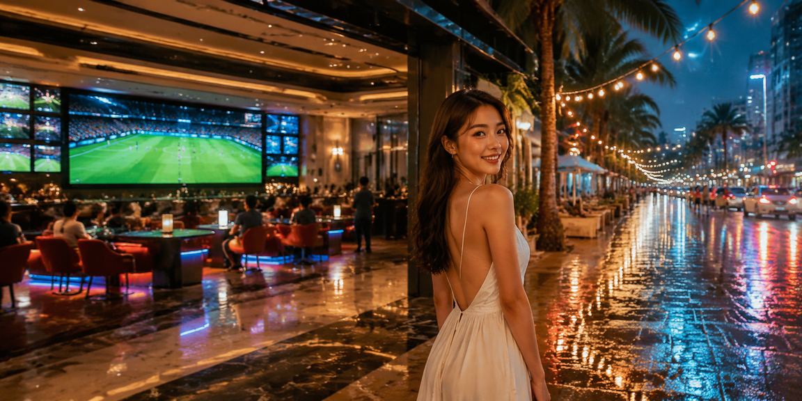 Người chơi Việt Nam tập trung theo dõi trận cược casino trực tuyến trên màn hình lớn